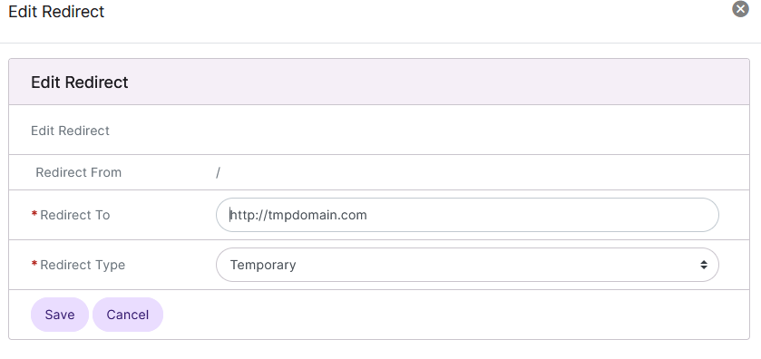 siteworx htaccess redirect edit form