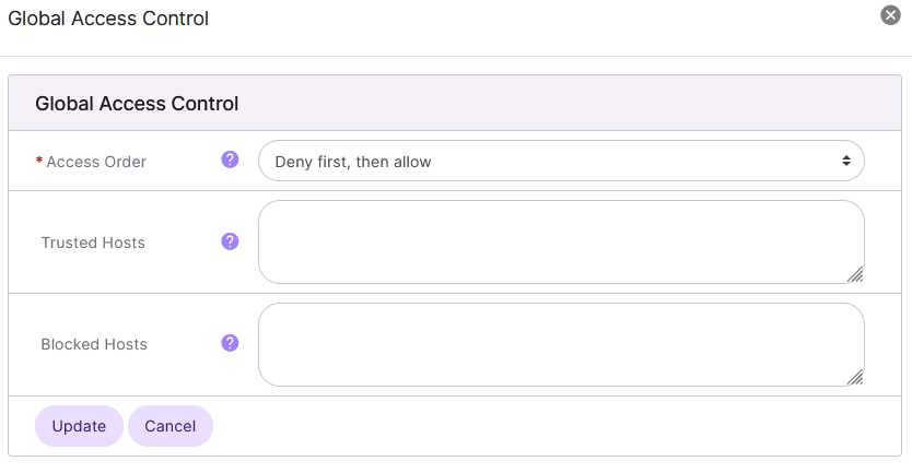 siteworx htaccess global access form