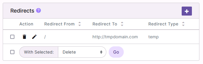 redirect options