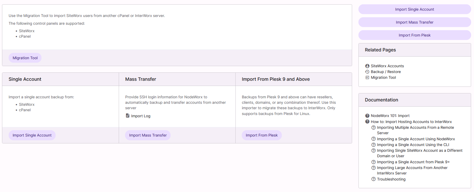 import page