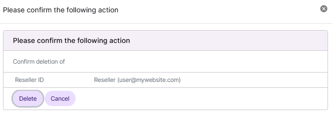 confirm deletion form