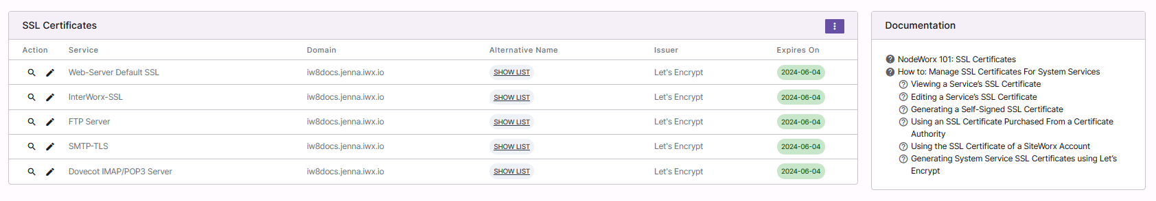 nodeworx system service ssl certs