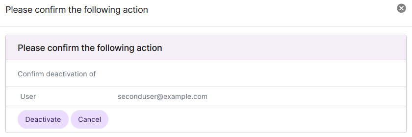 siteworx deactivate user form