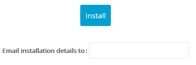 wordpress software setup install button
